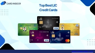 5 Best LIC Credit cards in india .