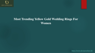 Most Trending Yellow Gold Wedding Rings For Women