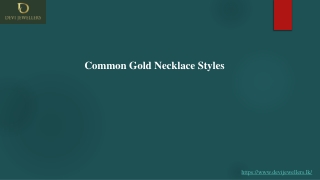 Common Gold Necklace Styles