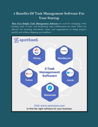 5 Benefits Of Task Management Software For Your Startup