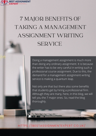 7 Major Benefits 0f Taking A Management Assignment Writing Service