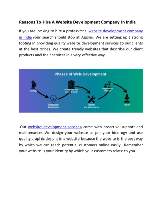 Reasons To Hire A Website Development Company In India