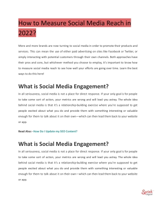 How to Measure Social Media Reach in 2022- Social Media Marketing Services