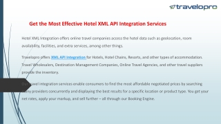 Hotel XML Integration - Travelopro