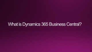 What is Dynamics 365 Business Central