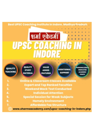 UPSC Coaching In Indore Sharma Academy