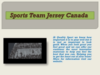 Sports Team Jersey Canada