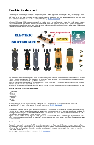 Electric Skateboard