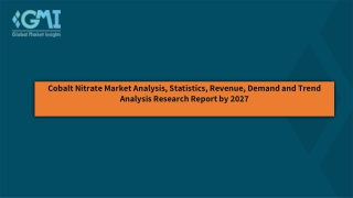 Cobalt Nitrate Market  Revenue Growth and Business Development Report by 2027