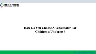 How Do You Choose A Wholesaler