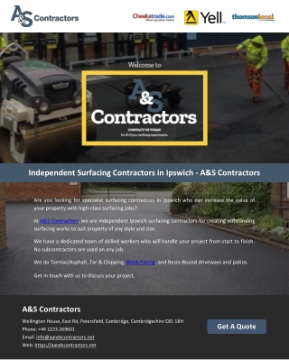 Independent Surfacing Contractors in Ipswich - A&S Contractors