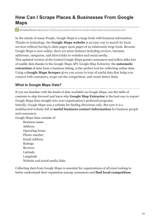 1How Can I Scrape Places amp Businesses From Google Maps