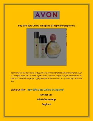 Buy Gifts Sets Online in England