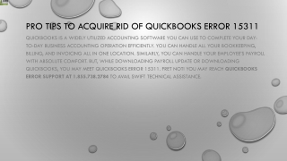 A quick method to resolve QuickBooks Error 15311