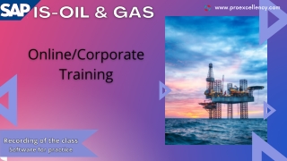 SAP's IS-Oil Online Training By Real-Time Consultant