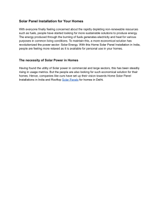 Solar Panel Installation Homes