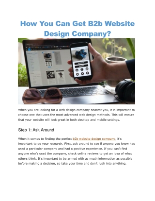 b2b website design company near me