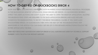 An effective guide to resolve QuickBooks Error 4