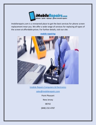 Mobile Repairing  Imobilerepairs.com