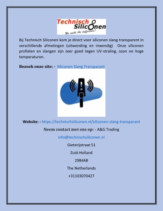 Siliconen Slang Transparant  Technischsiliconen.nl