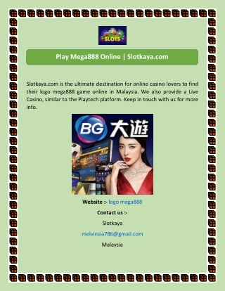 Logo Mega888 | Slotkaya.com