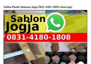 Sablon Plastik Makanan Jogja O8ᣮ1_ㄐ18O_18O8[WhatsApp]