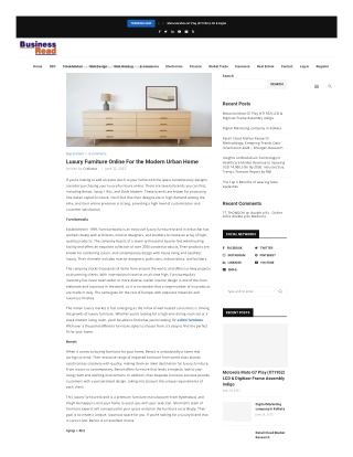 Luxury Furniture Online For the Modern Urban Home