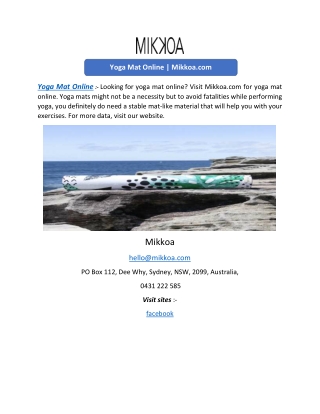 Yoga Mat Online | Mikkoa.com