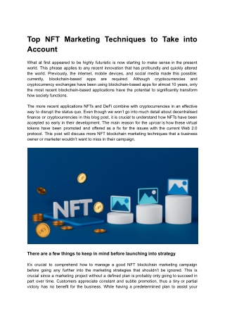 Top NFT Marketing Strategies You Should Consider (2)