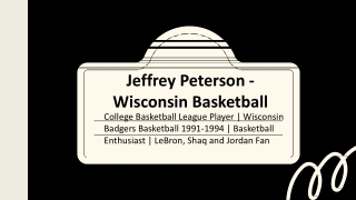 Jeffrey Peterson - Wisconsin Basketball - A Notable Professional