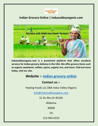 Indian Grocery Online | Indusvalleyorganic.com