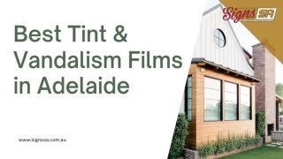 Best Tint & Vandalism Films in Adelaide