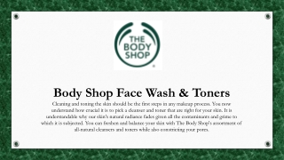 Exclusive Range of Body Shop Face Wash & Toner