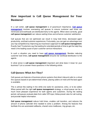 call queue management