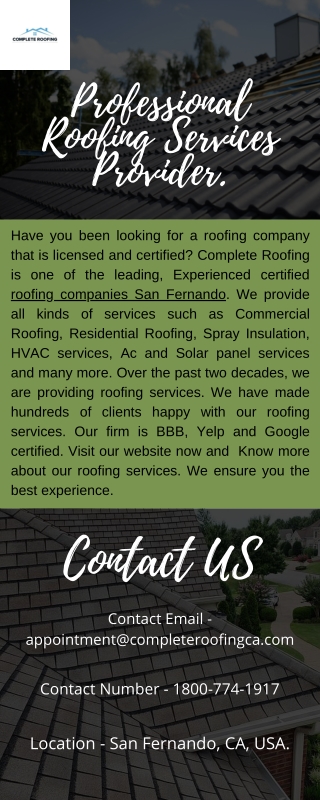 Professional Roofing Services Provider.