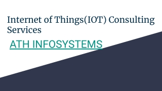 Internet of Things(IOT) Consulting Services