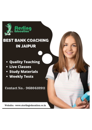 Top Bank Coaching In Jaipur Sterling Education