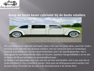 kever cabriolet huren