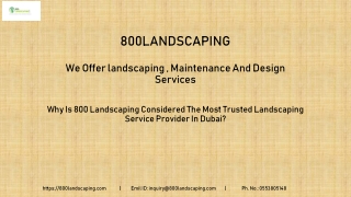 Why Is 800 Landscaping Considered The Most Trusted Landscaping Service Provider