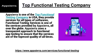 Top Functional Testing Company