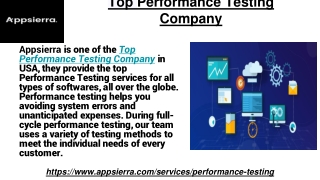 Top Performance Testing Company