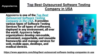 Top Best Outsourced Software Testing Company in USA