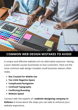 COMMON WEB DESIGN MISTAKES TO AVOID