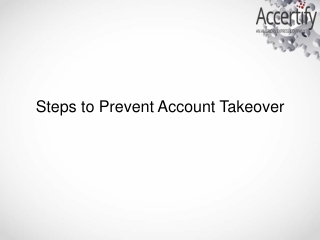 Steps to Prevent Account Takeover