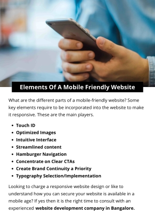 Elements Of A Mobile Friendly Website