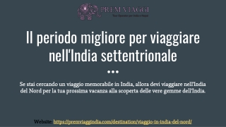 Il periodo migliore per viaggiare nell'India settentrionale