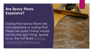 Are Epoxy Floors Expensive