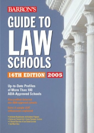 READ Barron s Guide to Law Schools 16th Edition 2005