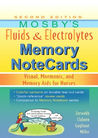 DOWNLOAD Mosby s Fluids  Electrolytes Memory NoteCards Visual Mnemonic and