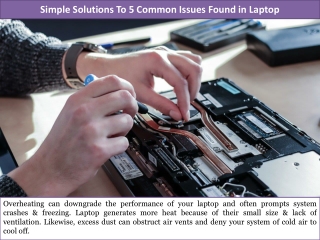 Simple Solutions To 5 Common Issues Found in Laptop